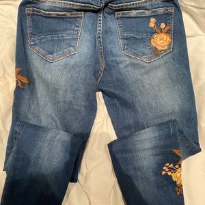 Free People Flower Print Jeans